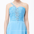 Grace Karin Short Front Long Back One Shoulder Bleu ciel Robe de bal en mousseline de soie CL6198